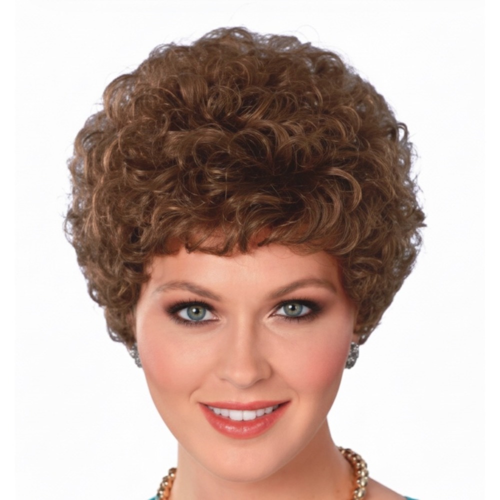 PAULA YOUNG #3002 ENDEARMENT WIG Light Golden Brown Short Curly SYNTHETIC HAIR L